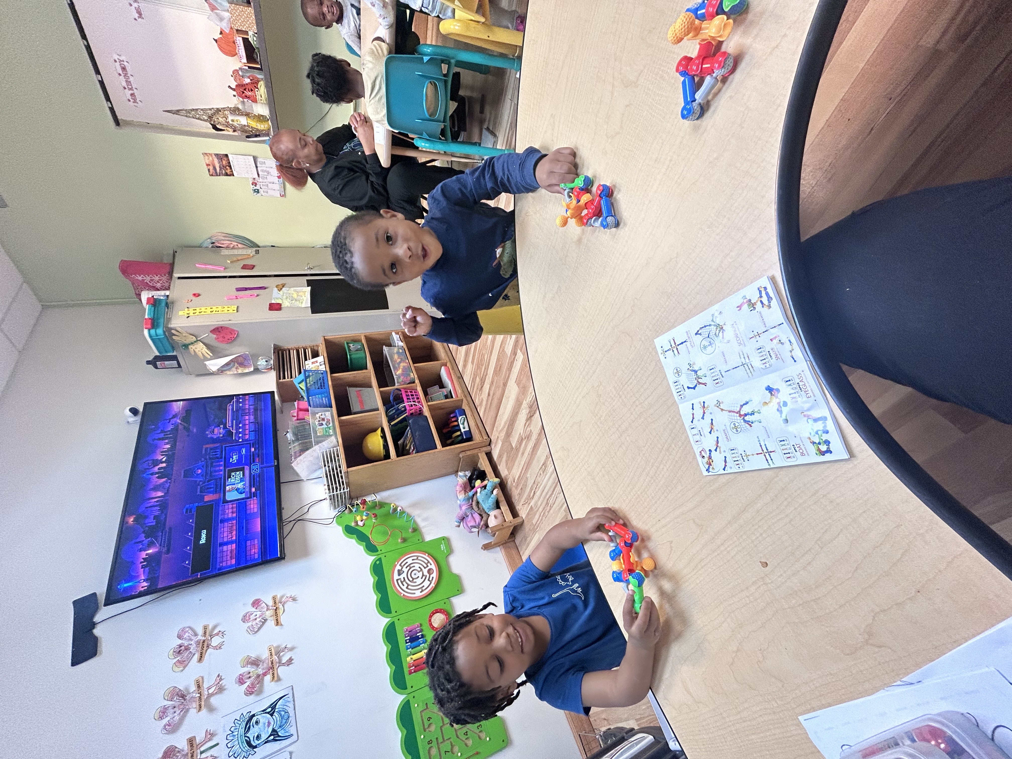 Children learning math concepts
