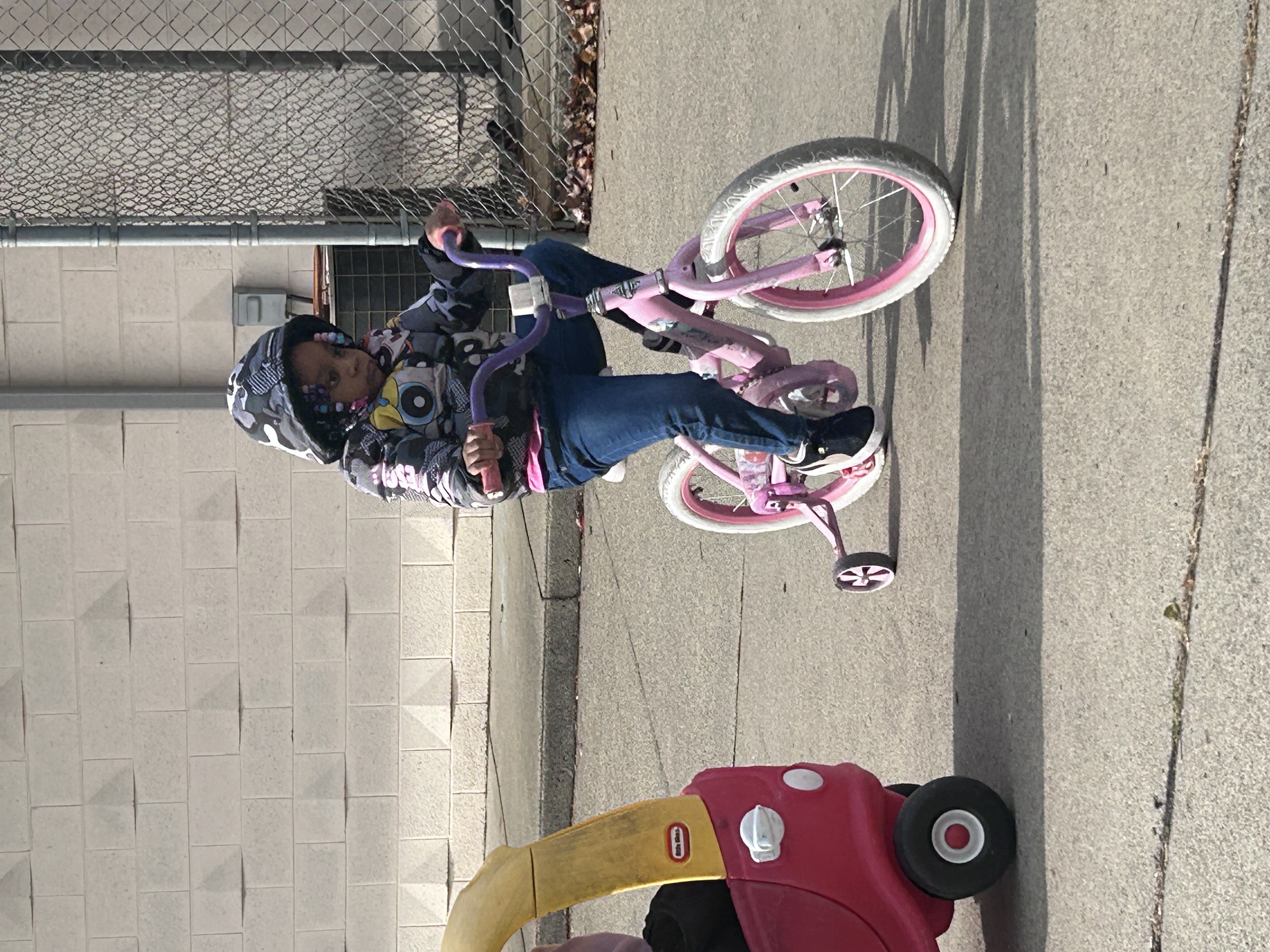 Child on a ride-on toy